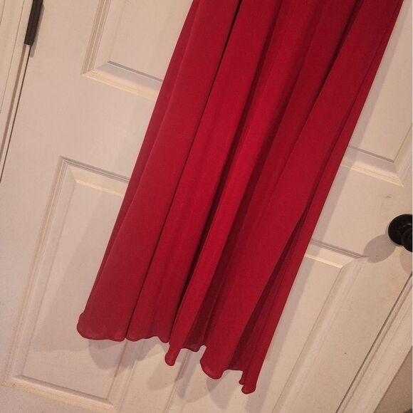 David Meister red short sleeve formal/prom maxi dress Size 8 - Picture 7 of 8
